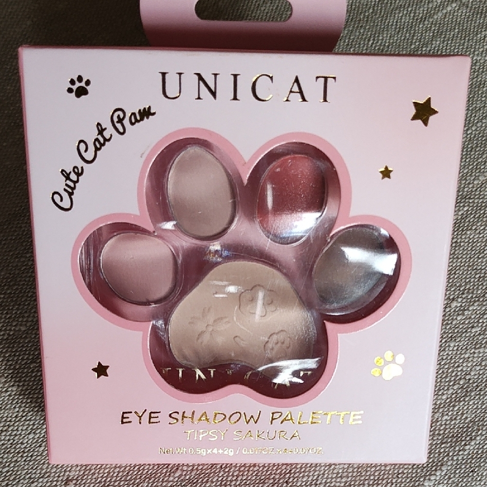 Cute Cat Paw Eye Shadow Palette - Pink and Cream